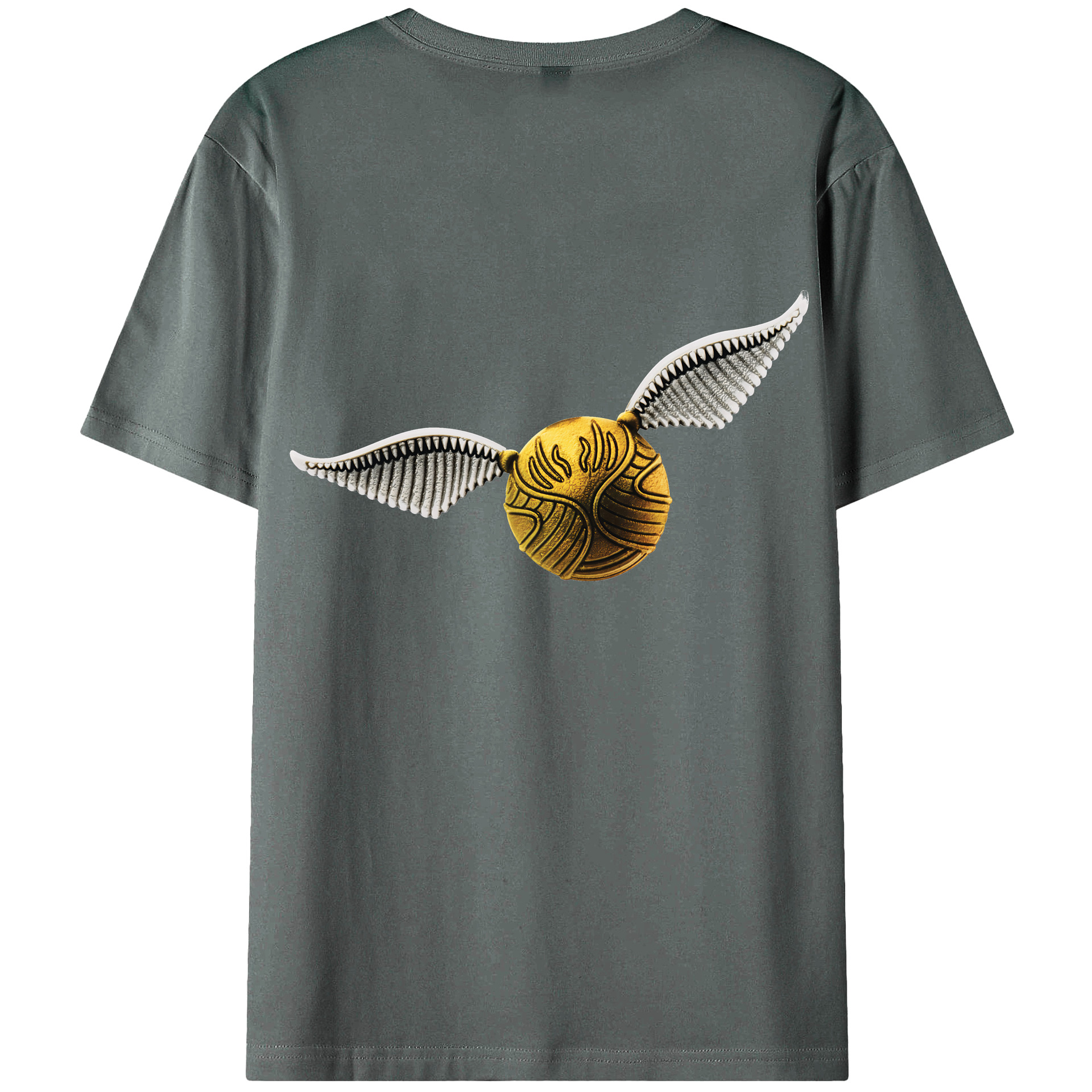 （画像用） Harry Potter ハリー・ポッターシリーズ 綿100％ メンズ半袖Tシャツ（バックプリント） 通気性